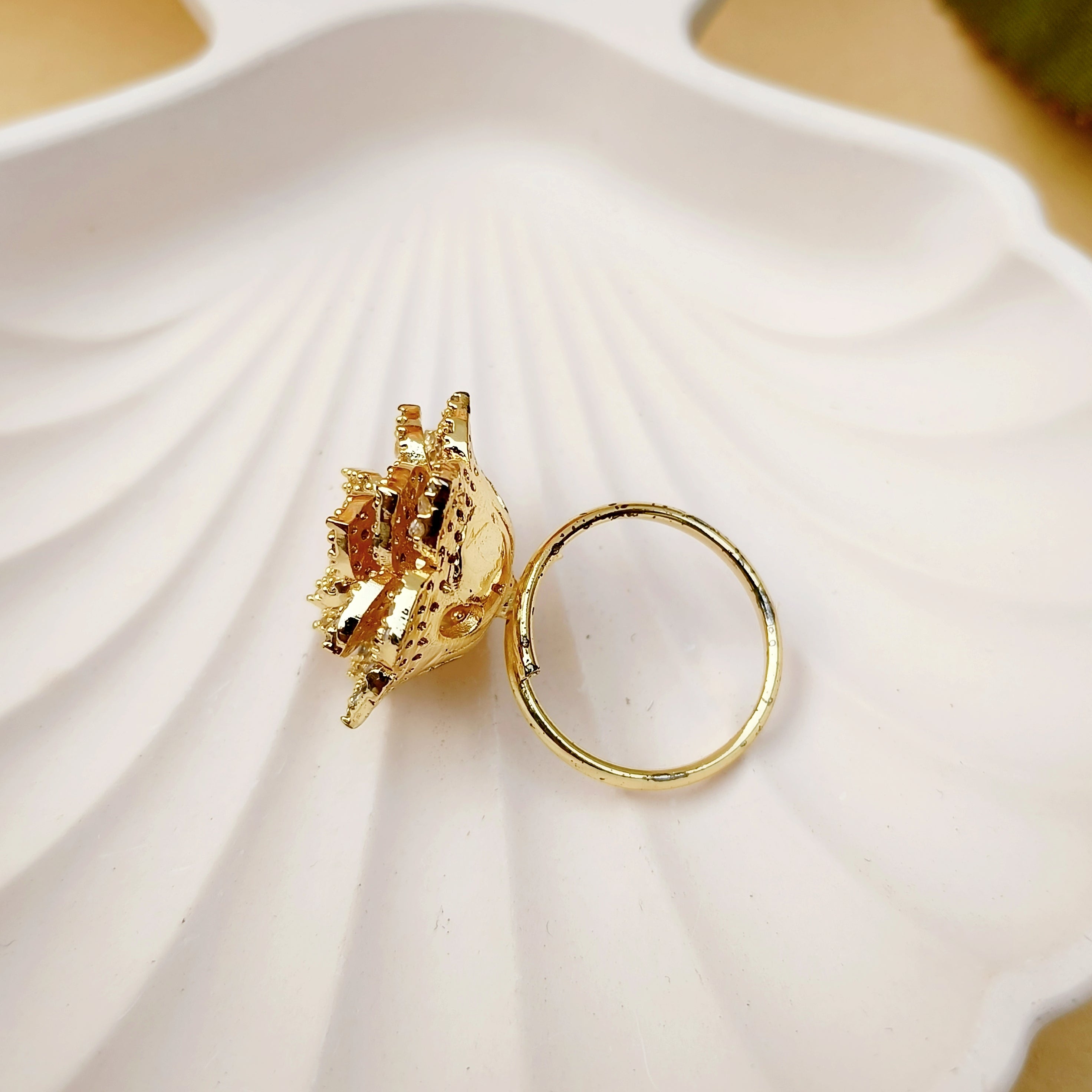 3D Floral American Diamond Ring