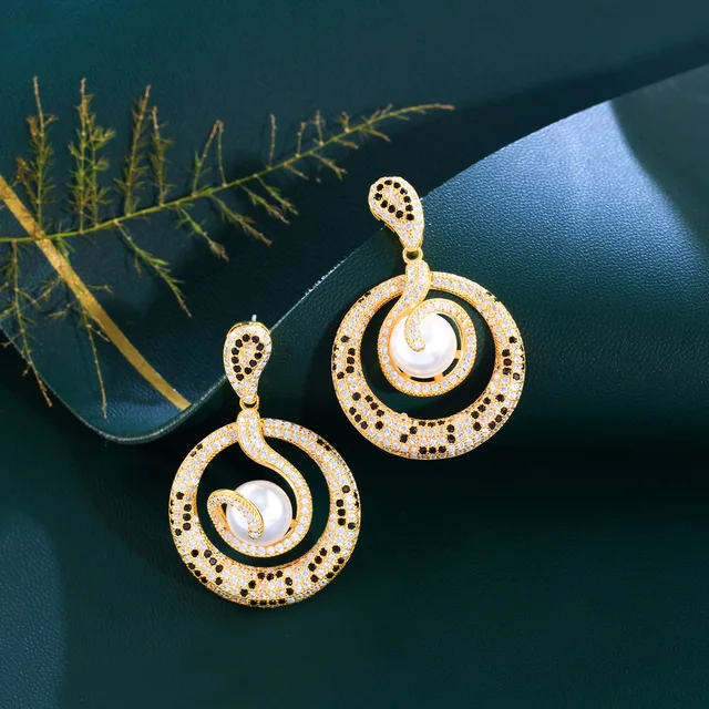 AAA Cubic Zirconia Pearl Earrings