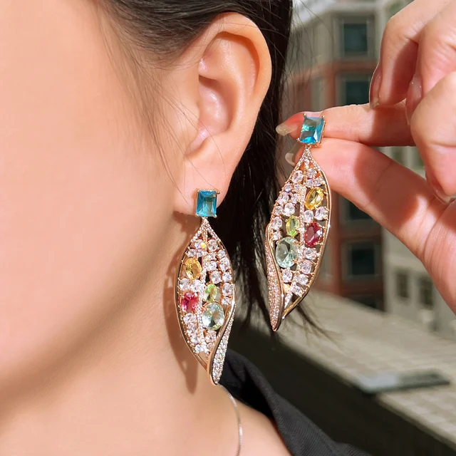AAA+ Cubic Zirconia Statement Earrings