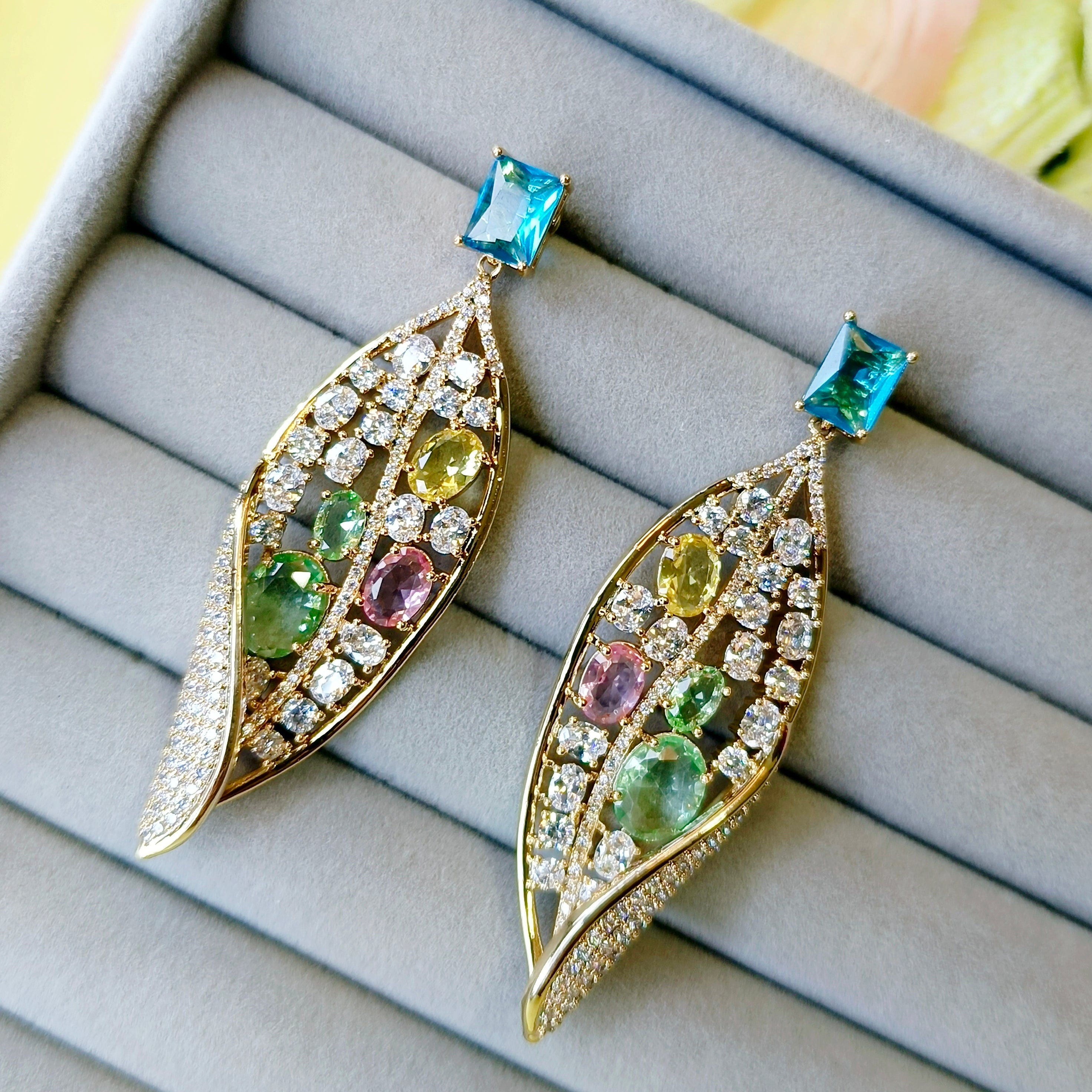 AAA+ Cubic Zirconia Statement Earrings