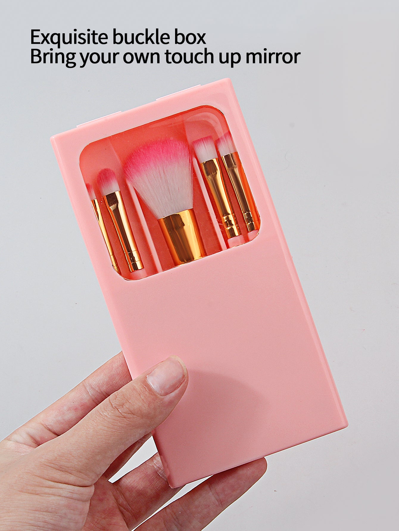 Travel Size Makeup Brushes Set With Mirror Box