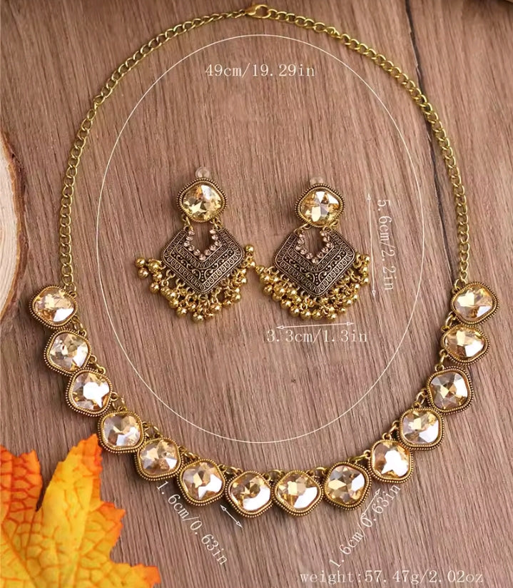 Sparkling Stones Necklace Set