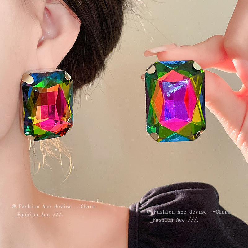 Crystal Overload Big Stone Earrings