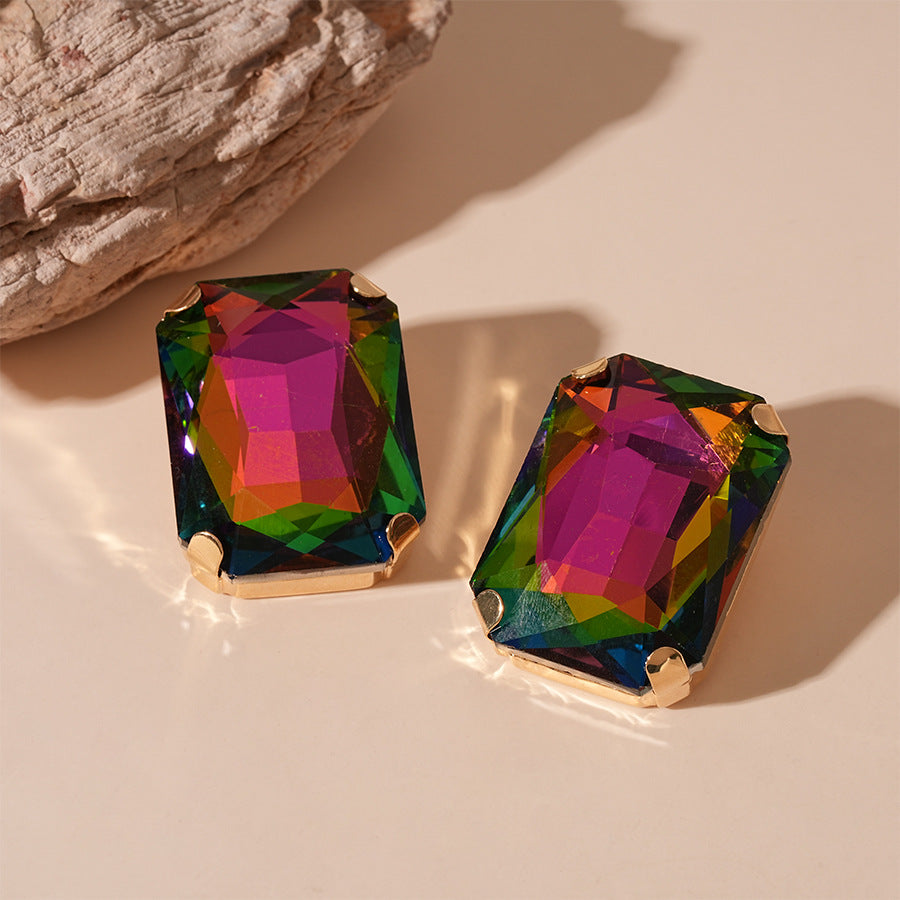 Crystal Overload Big Stone Earrings