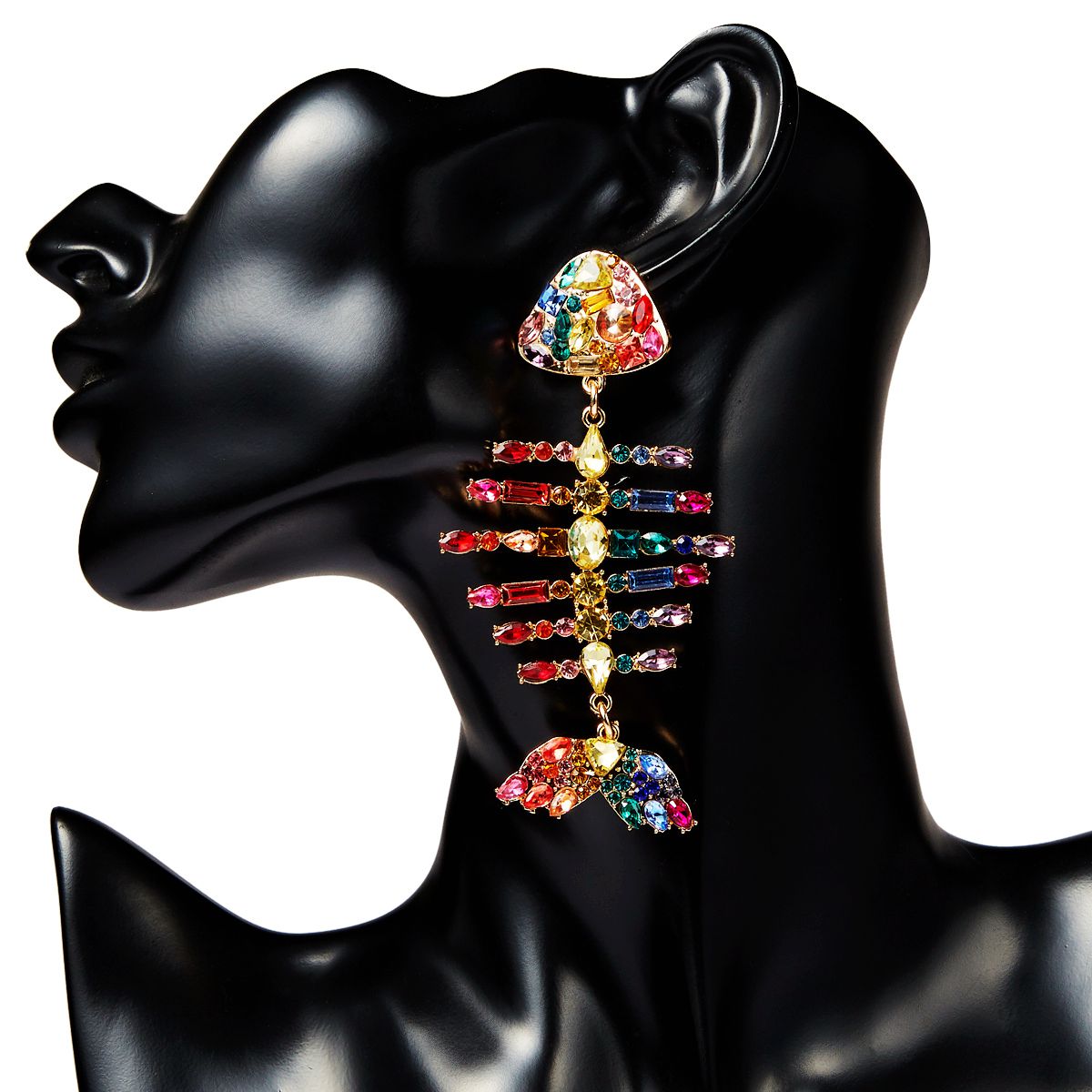 Fishbone Frenzy Multi Long Earrings