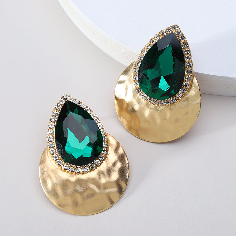 Sparkling Drop Stone Earrings