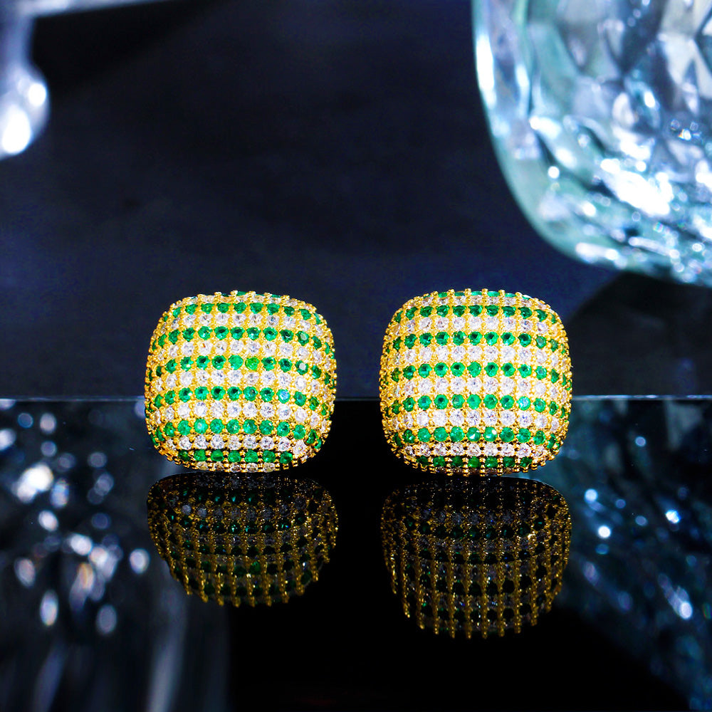 American Diamond Gold Plated Luxe Earrings