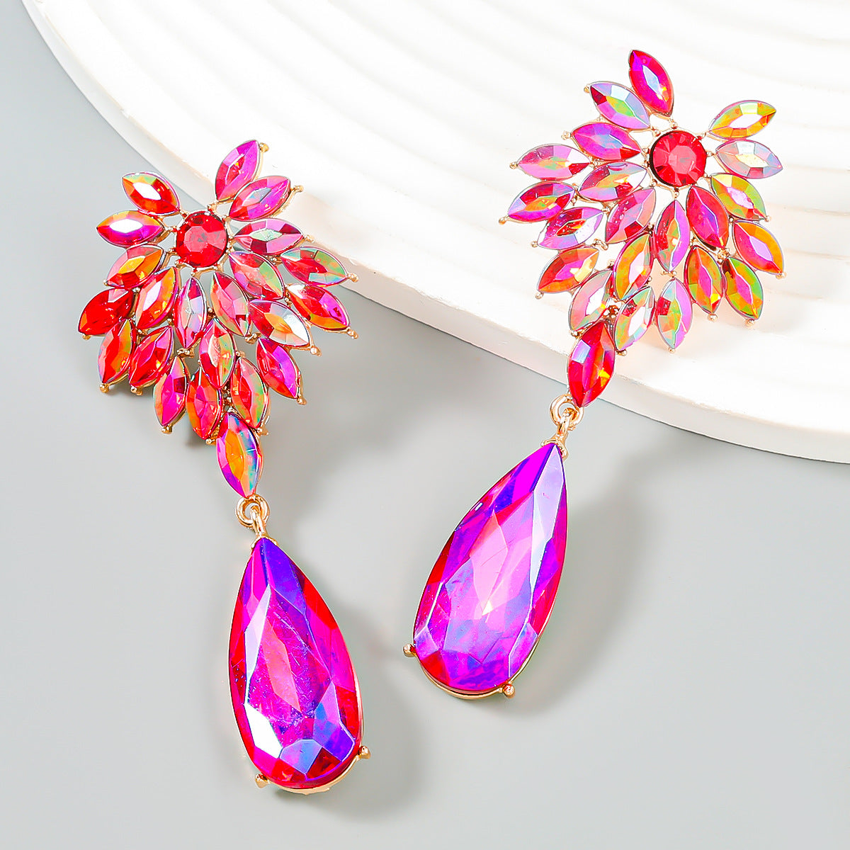 Luxury Rhinestone Dangle Earrings