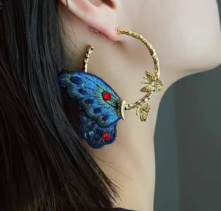 Big Butterfly Hoops