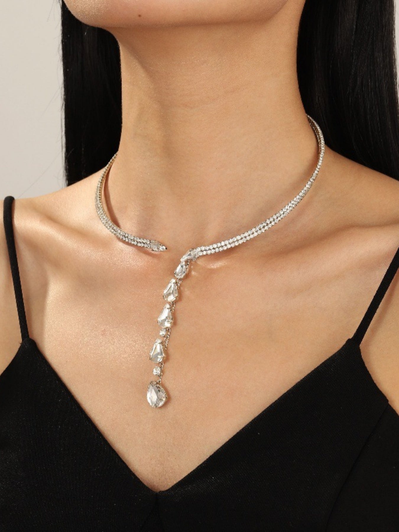 Crystal Stones Statement Choker