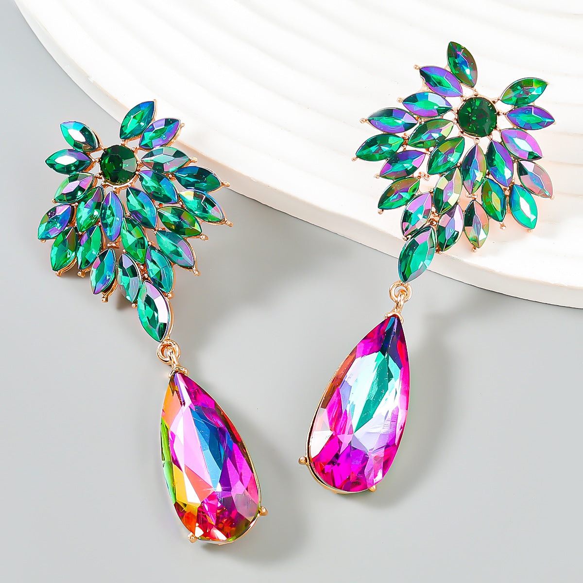 Luxury Rhinestone Dangle Earrings