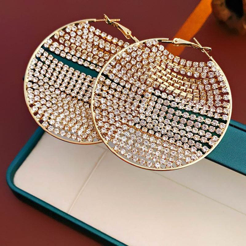 Crystal Chains Luxury Hoop Earrings