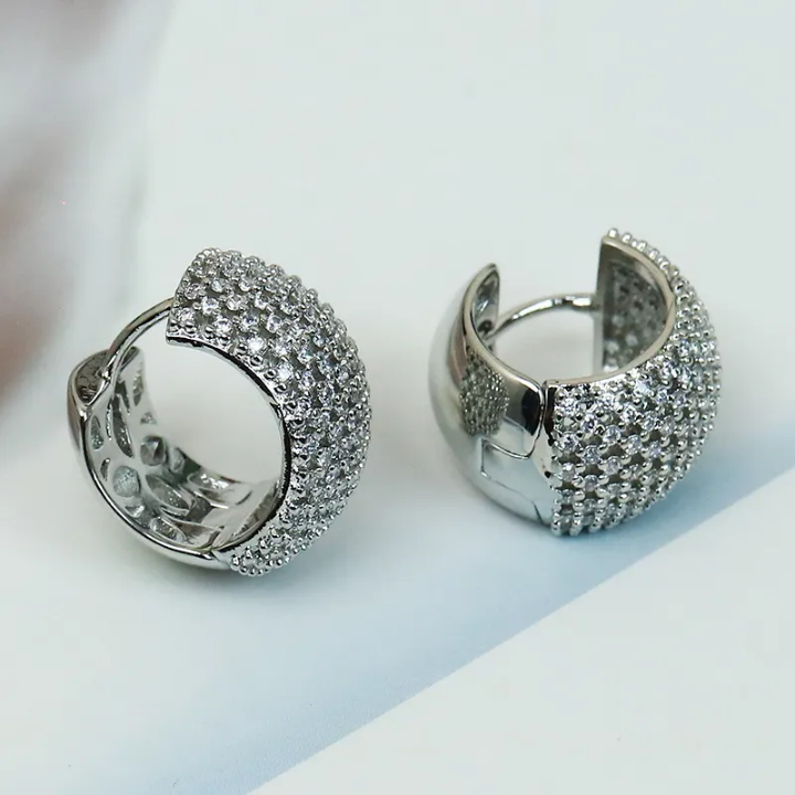 Premium Quality American Diamond Hoops