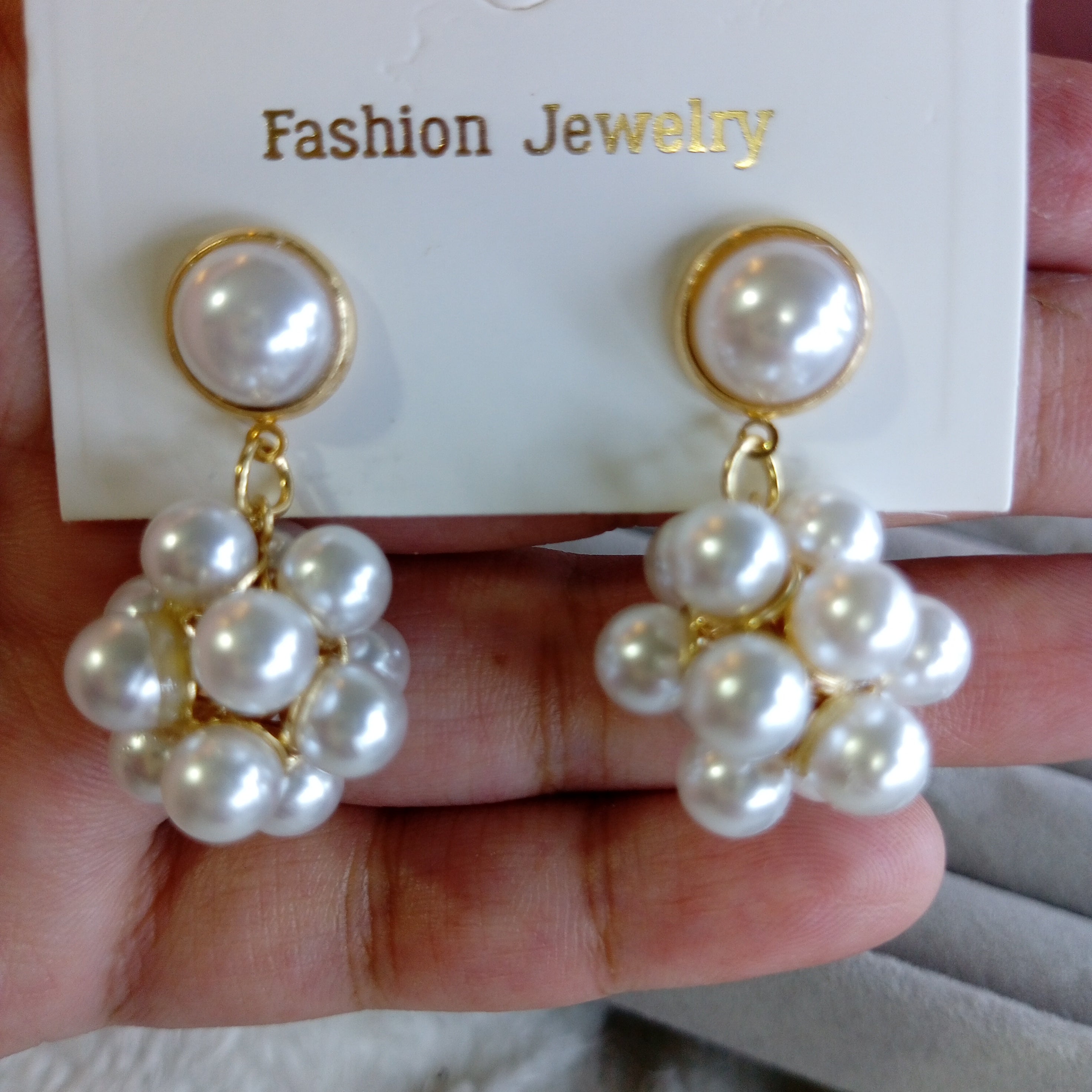Elegant Pearl Ball Earrings