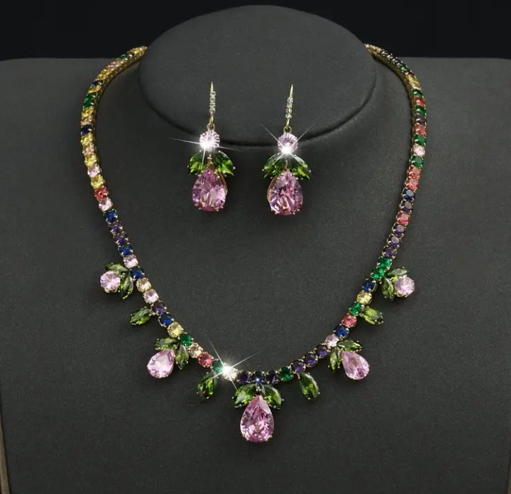 Elegant American Diamond Necklace Set