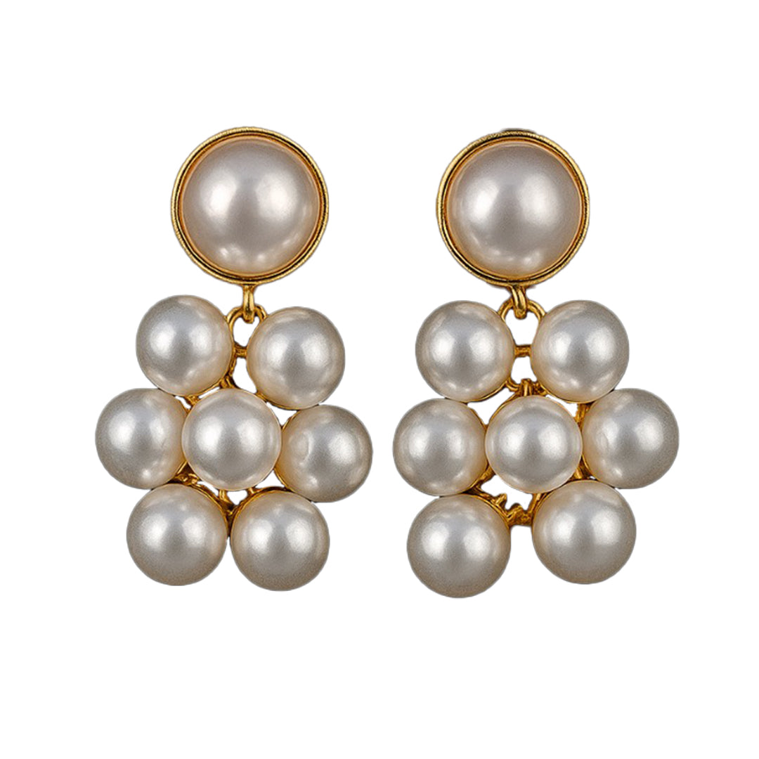 Elegant Pearl Ball Earrings