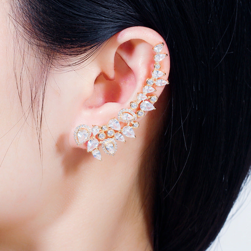 American Diamond Gold Plated Earrings