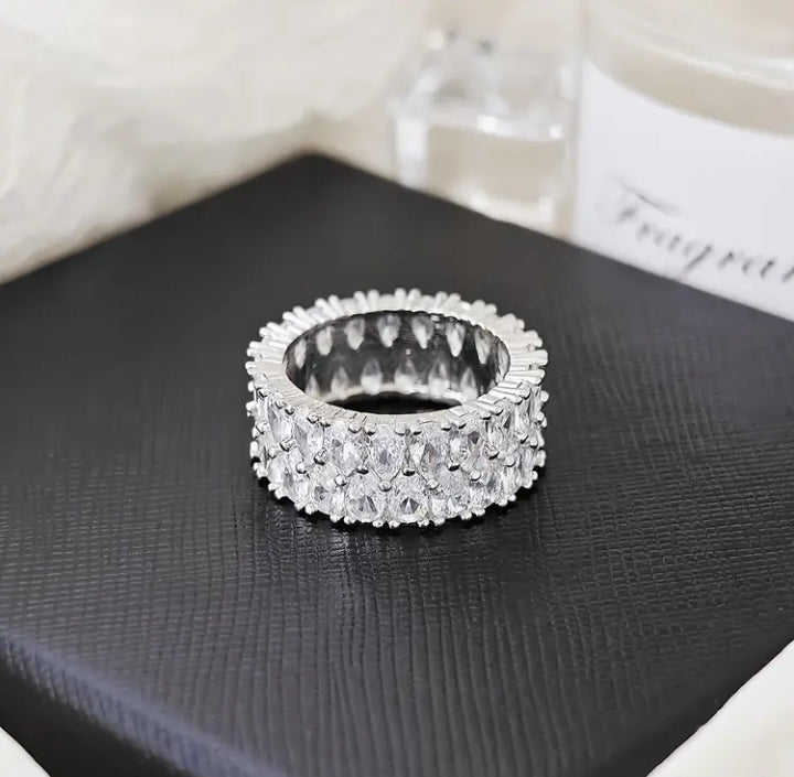 American Diamond Band Ring