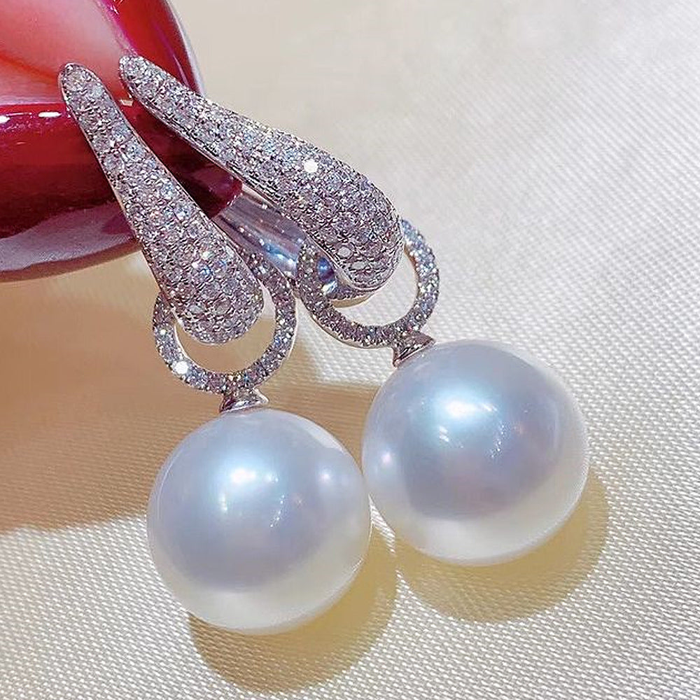American Diamond Silver Plated Earrings