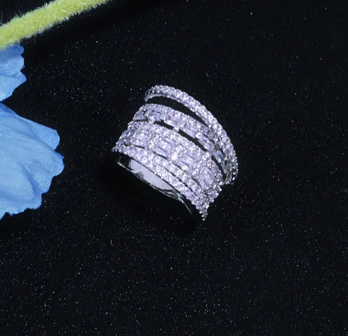 AAA+ American Diamond Statement Ring