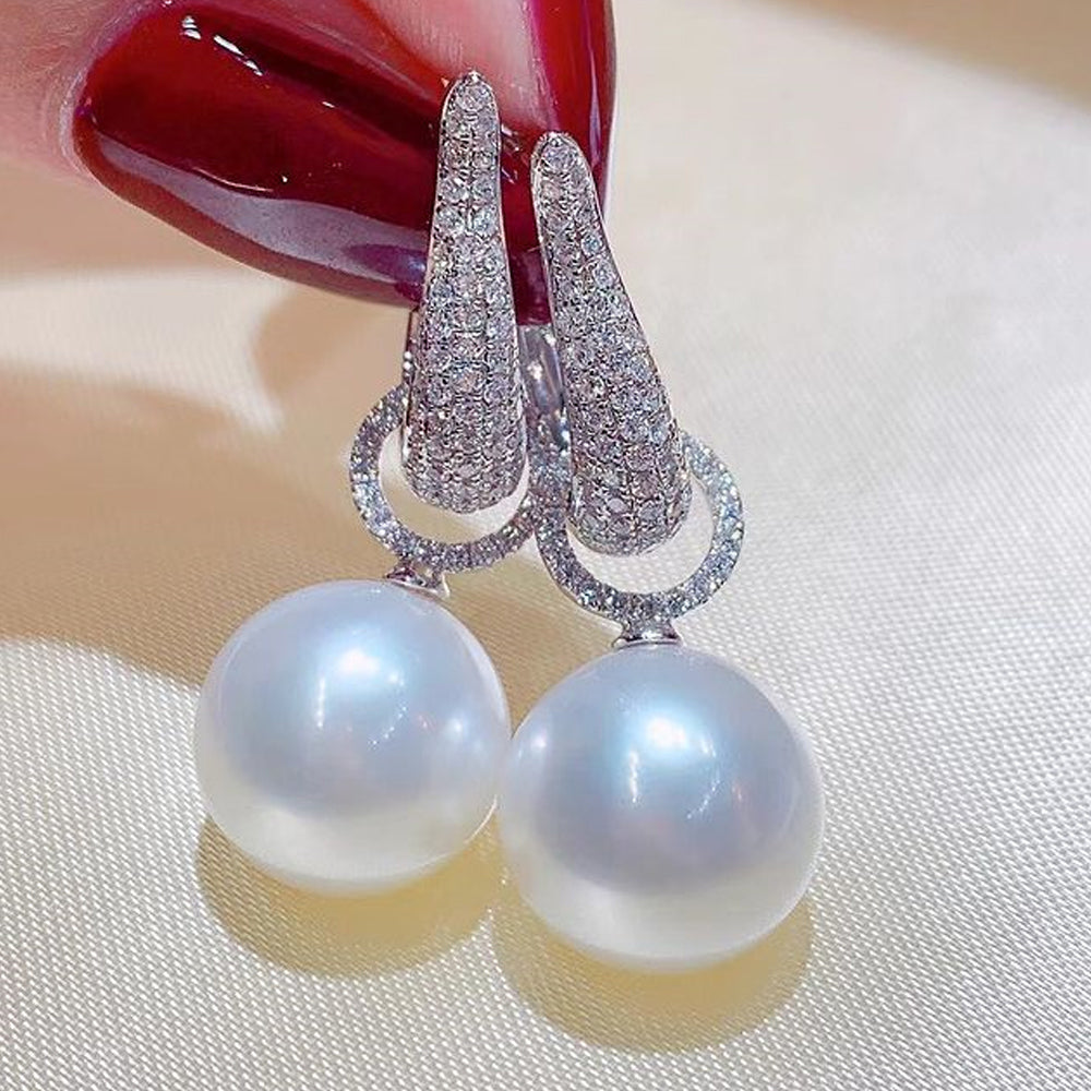 American Diamond Silver Plated Earrings