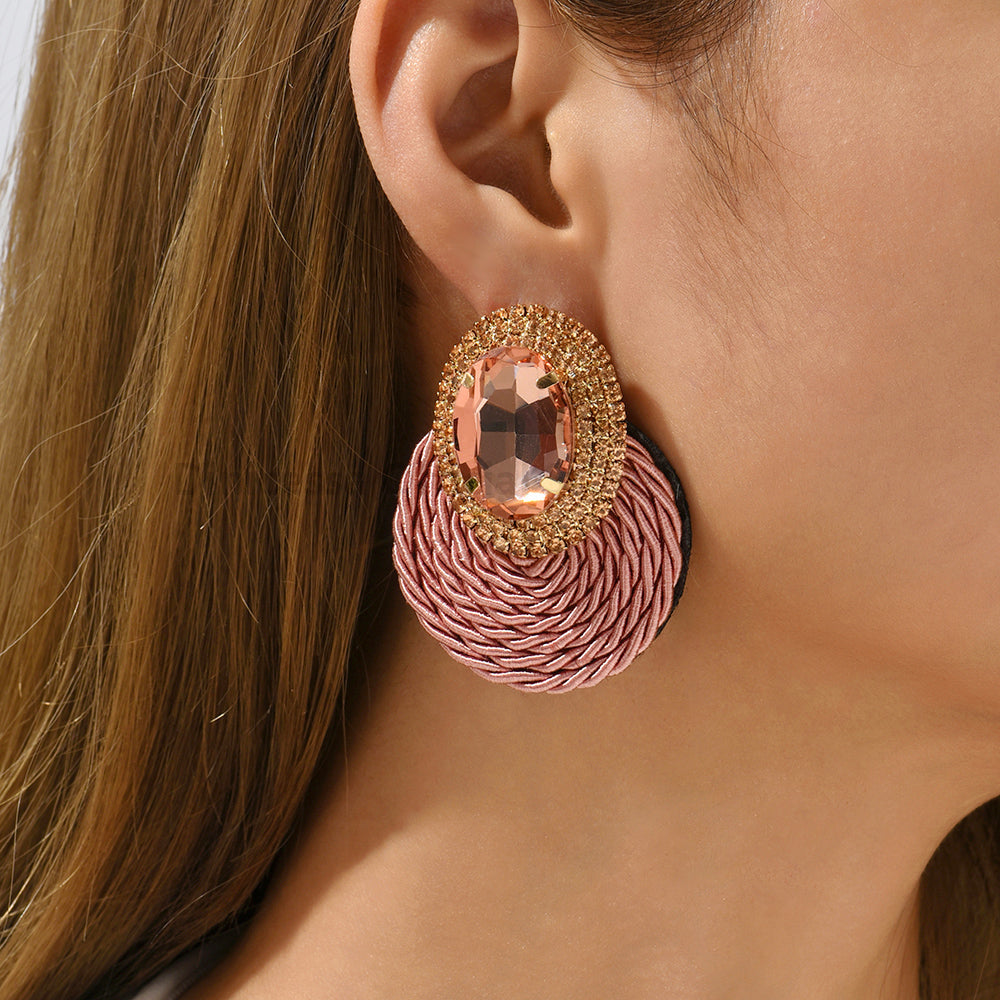 Elegant Crystal Stones Handmade Earrings