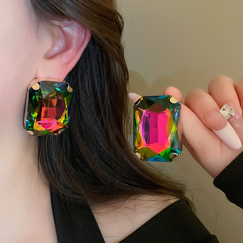 Crystal Overload Big Stone Earrings