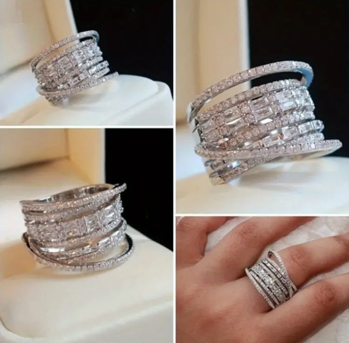 AAA+ American Diamond Statement Ring