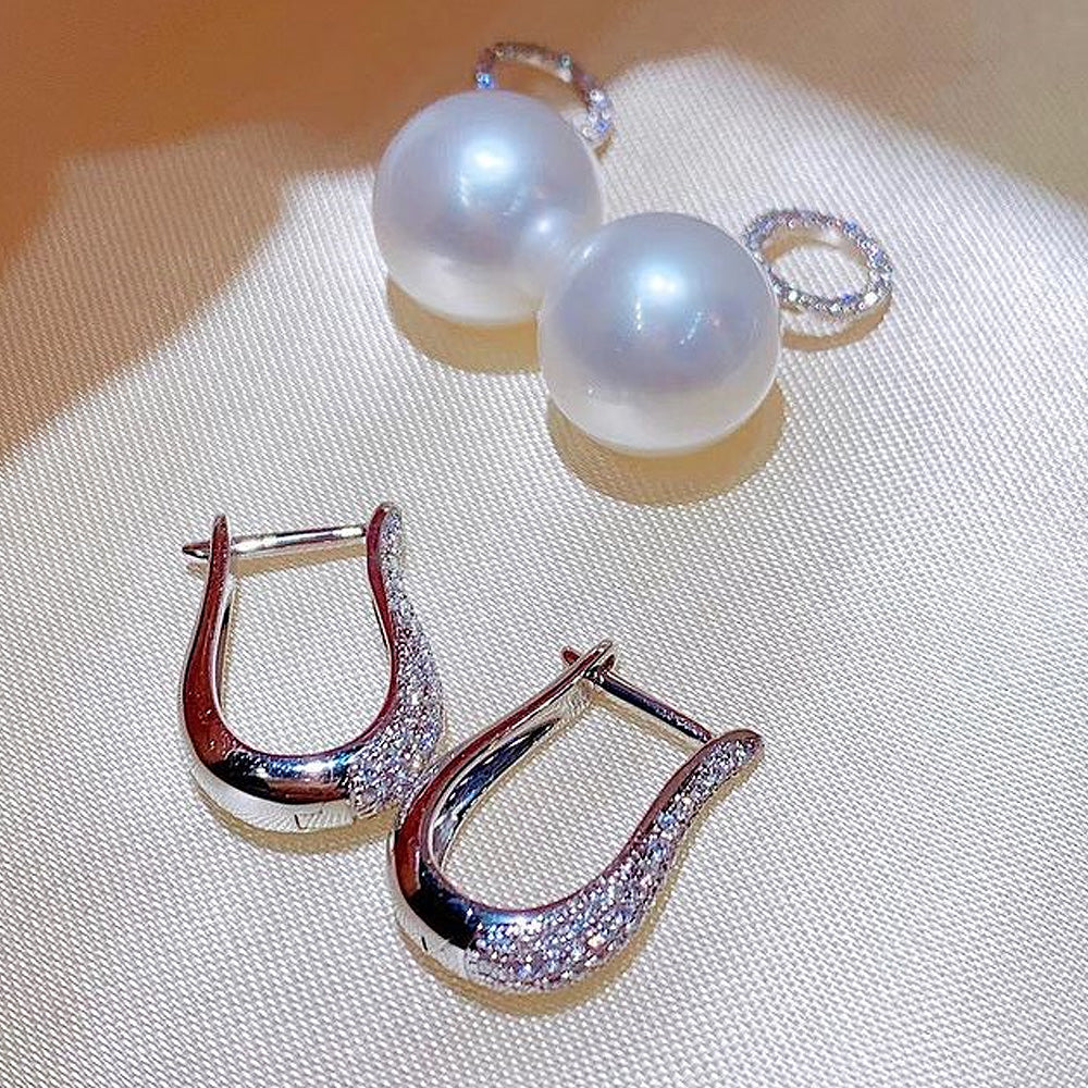 American Diamond Silver Plated Earrings