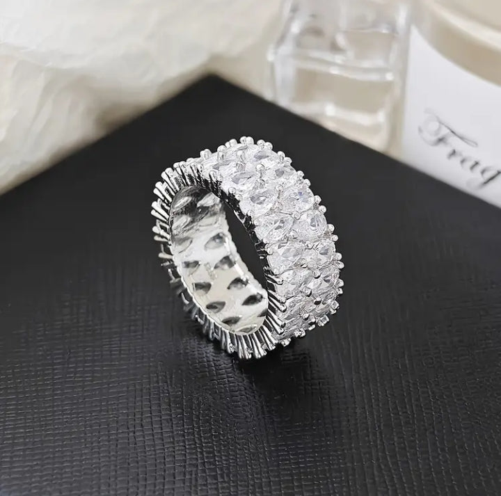American Diamond Band Ring