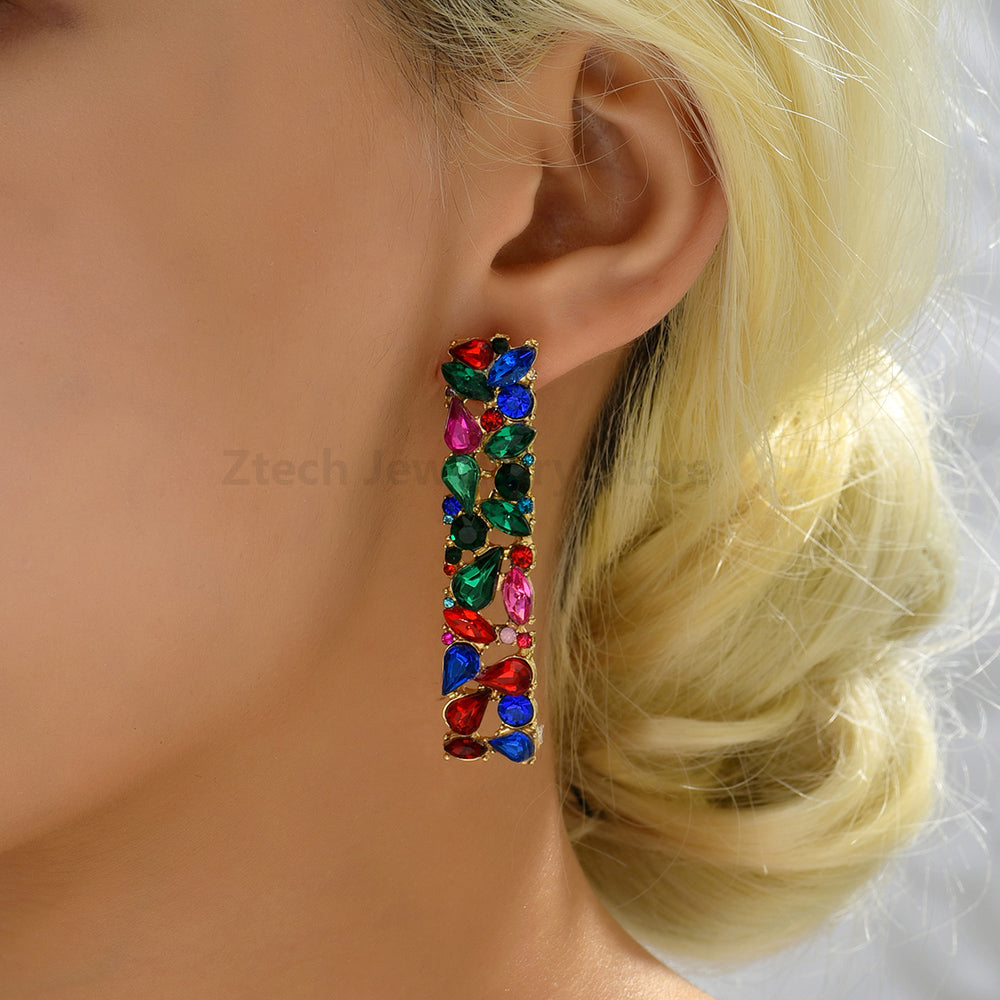 Modern Drop Stick Earrings