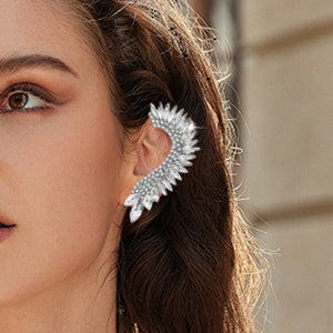 Crystal Stones Earrcuff Style Earrings