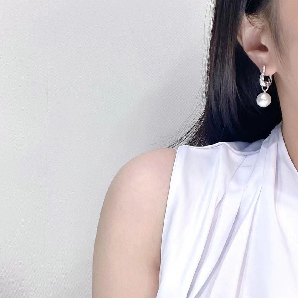 American Diamond Silver Plated Earrings