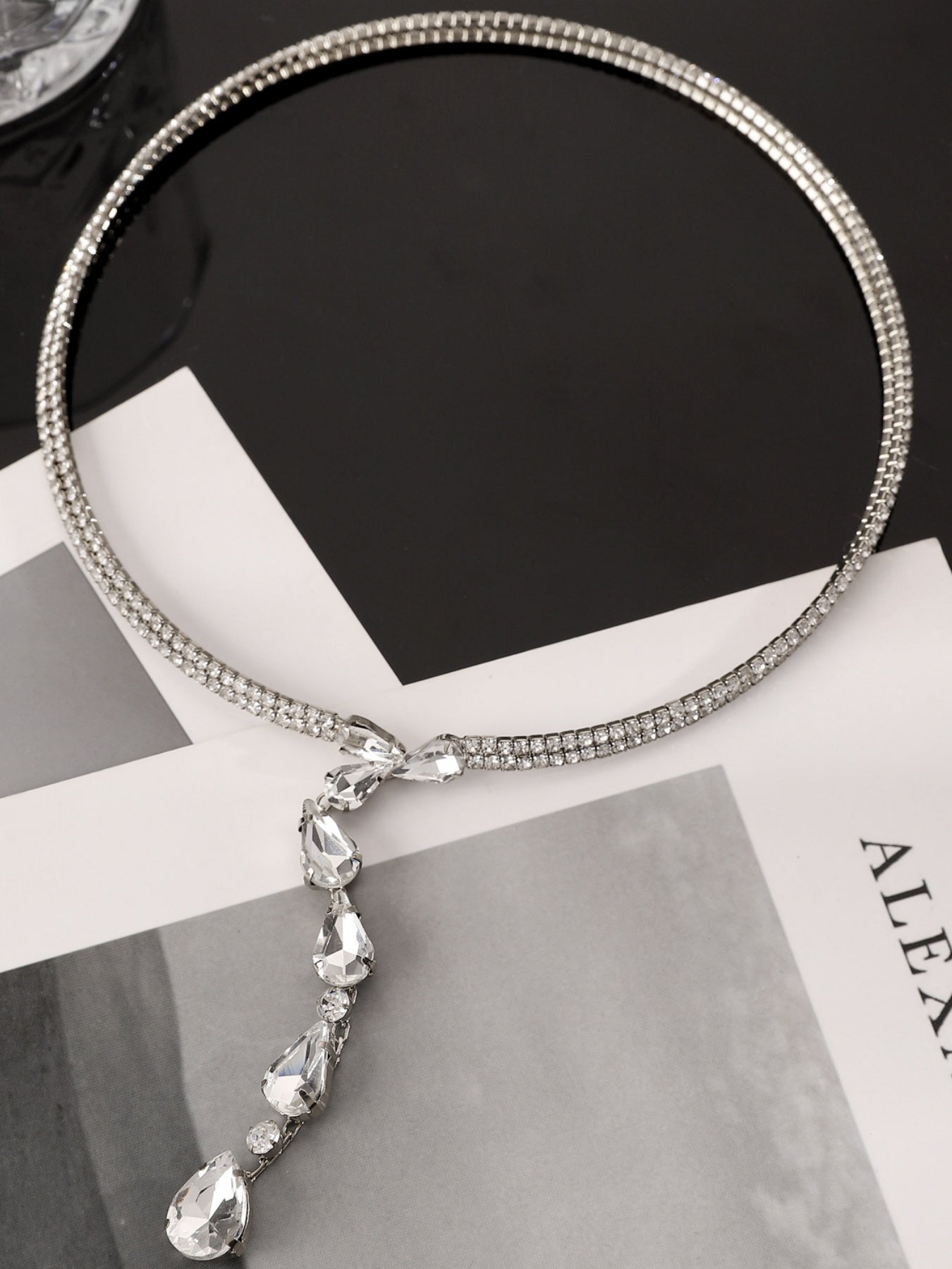 Crystal Stones Statement Choker