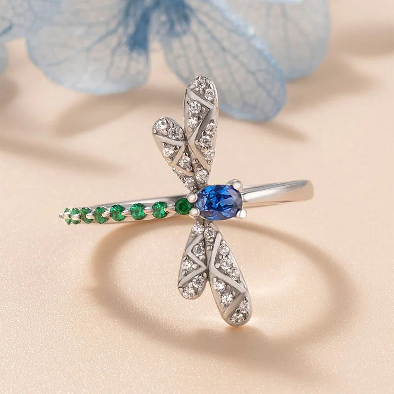 Delicate American Diamond Grasshopper Ring