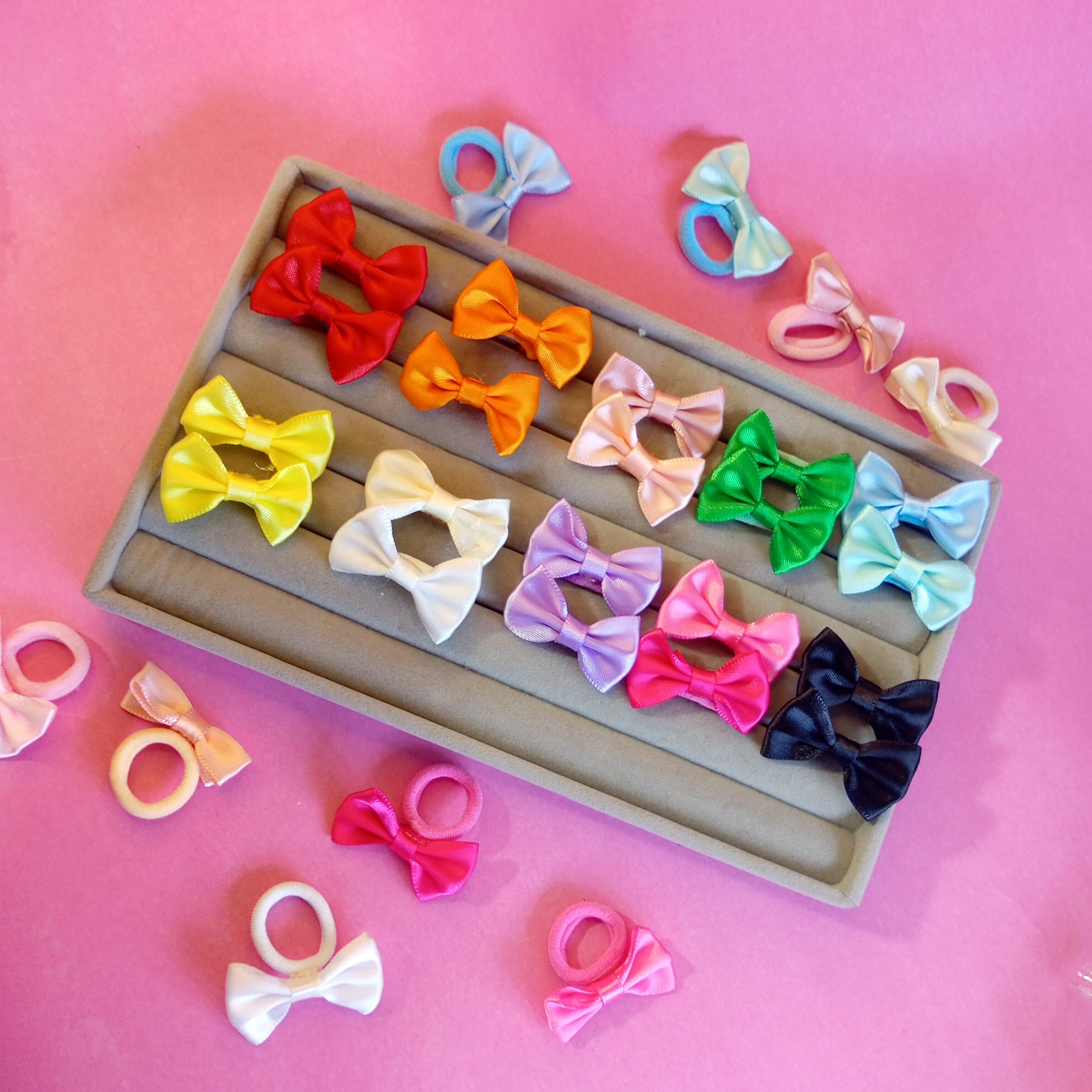 12 Pairs Of Multi Color Kids Hair Ponies