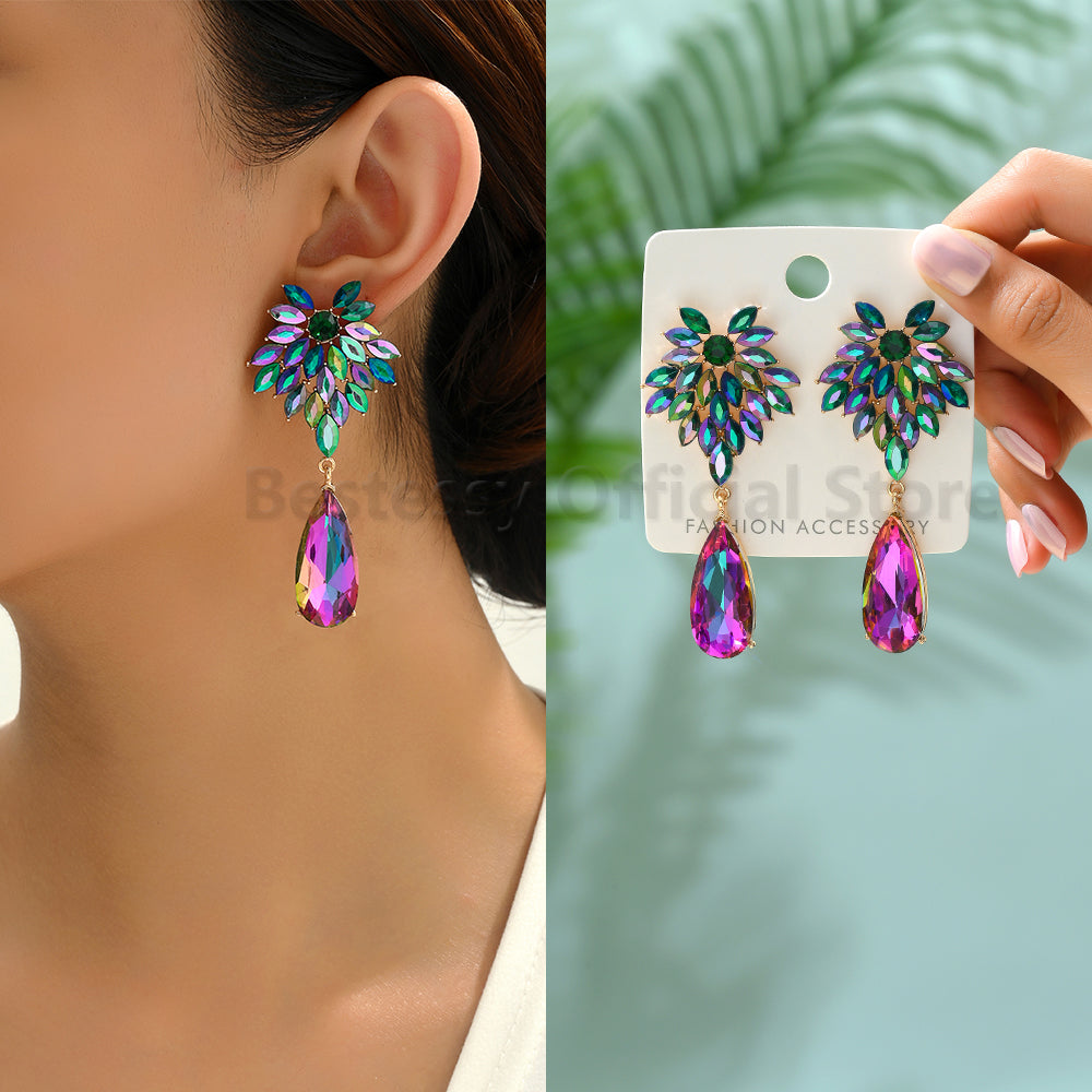 Luxury Rhinestone Dangle Earrings