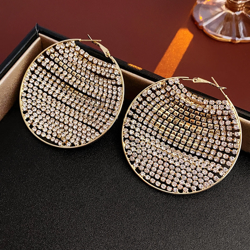 Crystal Chains Luxury Hoop Earrings